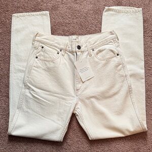 NWT CO Women's High Rise Jeans in Cream Designer Quality from Los Angeles
